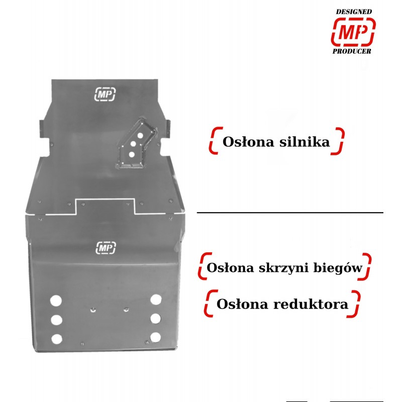 Osłony aluminiowe silnika, skrzyni biegów, reduktora discovery 5 (2016-2020)