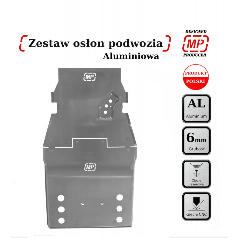 Osłony aluminiowe silnika, skrzyni biegów, reduktora discovery 5 (2016-2020)
