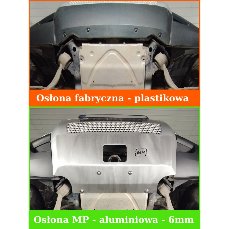 Čierny hliníkový kryt nárazníka pre nový Defender