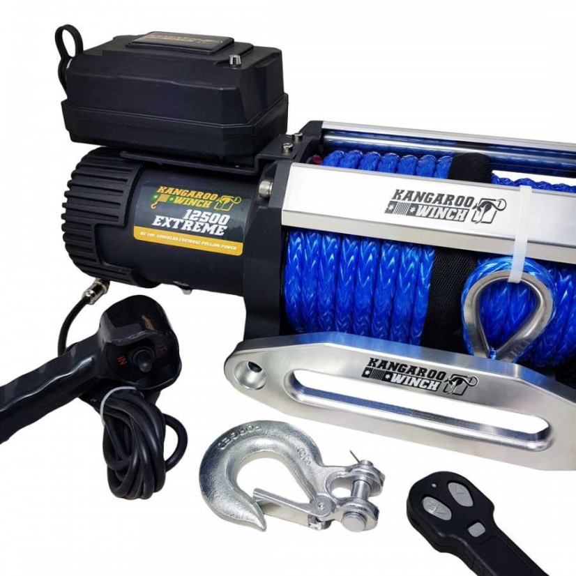 naviják POWER WINCH 12500 Extrem HD 12V synt lano