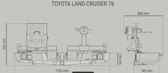 Zadný nárazník Toyota LC 76 s prípravou na americké ťažné zariadenie