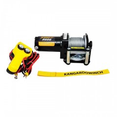 Navijak 2000 lb (906 kg) Kangaroo WINCH oceľové lano 12V