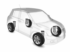 Pryžový profil podložky pro zvýšení automobilu SPACCER - 3 mm
