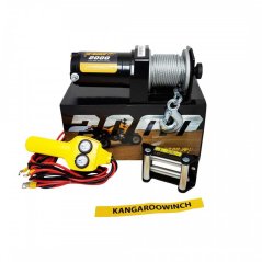 Navijak 2000 lb (906 kg) Kangaroo WINCH oceľové lano 12V