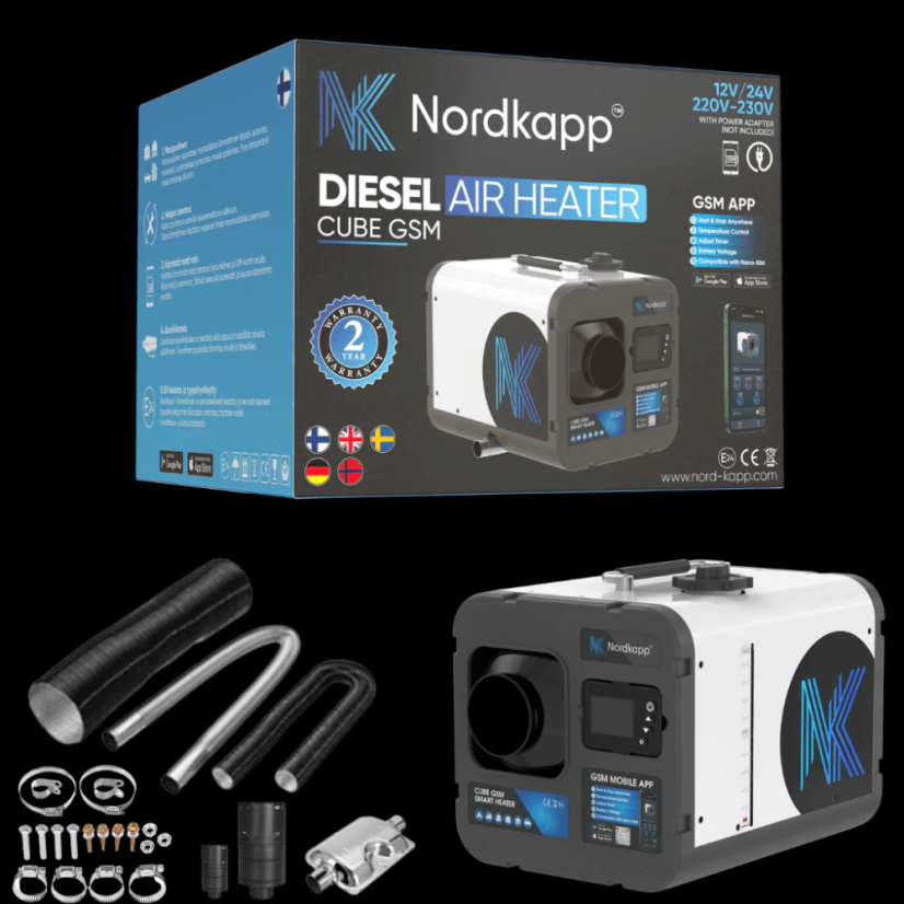 Teplovzdušný ohrievač v krabici Cube 8 kw GSM NORDKAPP