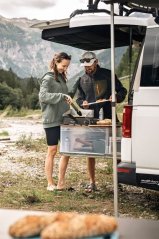 1 plotýnkový vařič s grilovací pánvičkou FFD BBQ plate VAN COOK