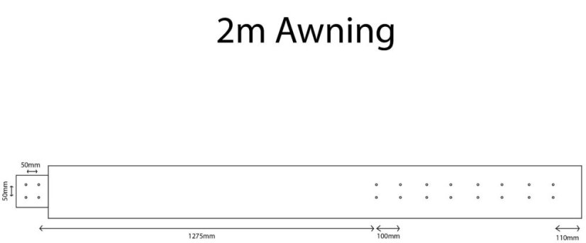 Markýza Quick Pitch 270° - 2 m pravá