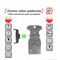 Súprava hliníkového krytu podvozku a dosky navijaka HD pre DISCOVERY 5 (2016-2020)